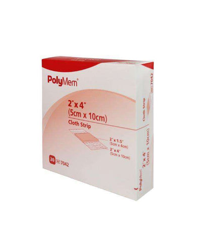 PolyMem Wundpad mit Fixiervlies (adhesive)