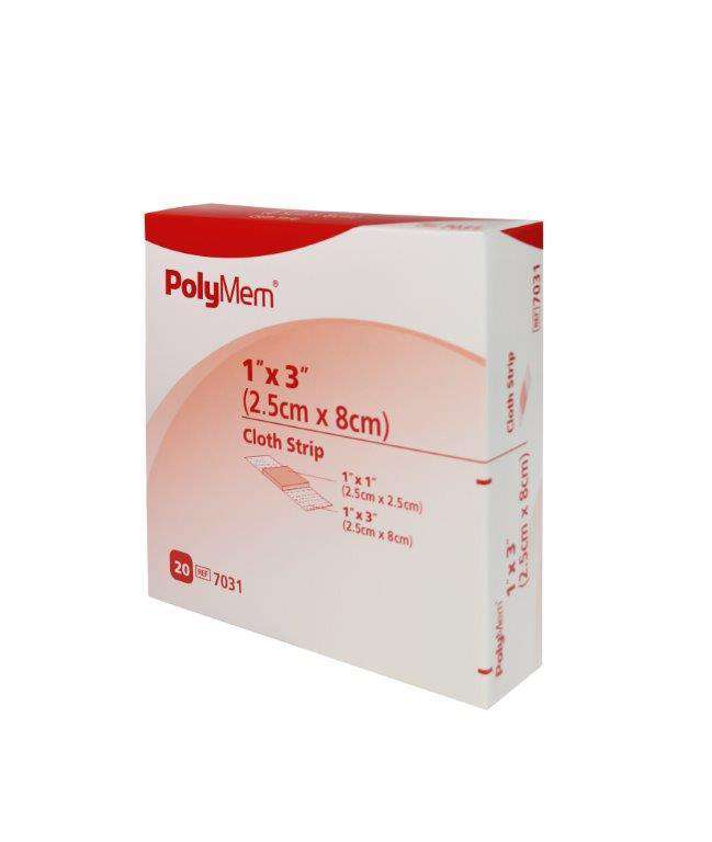 PolyMem Wundpad mit Fixiervlies (adhesive)