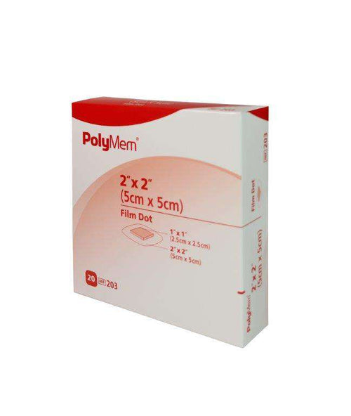 PolyMem Wundpad mit PU Folie (adhesive)