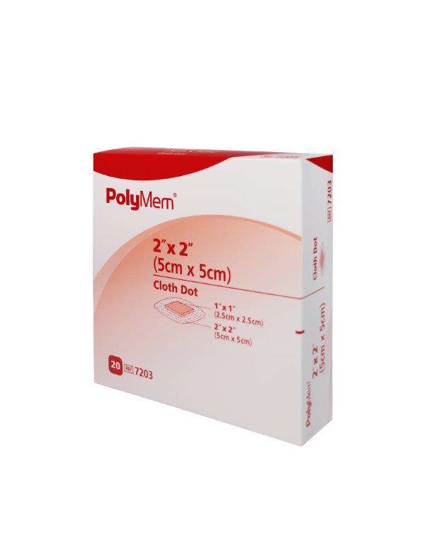 PolyMem Wundpad mit Fixiervlies (adhesive)