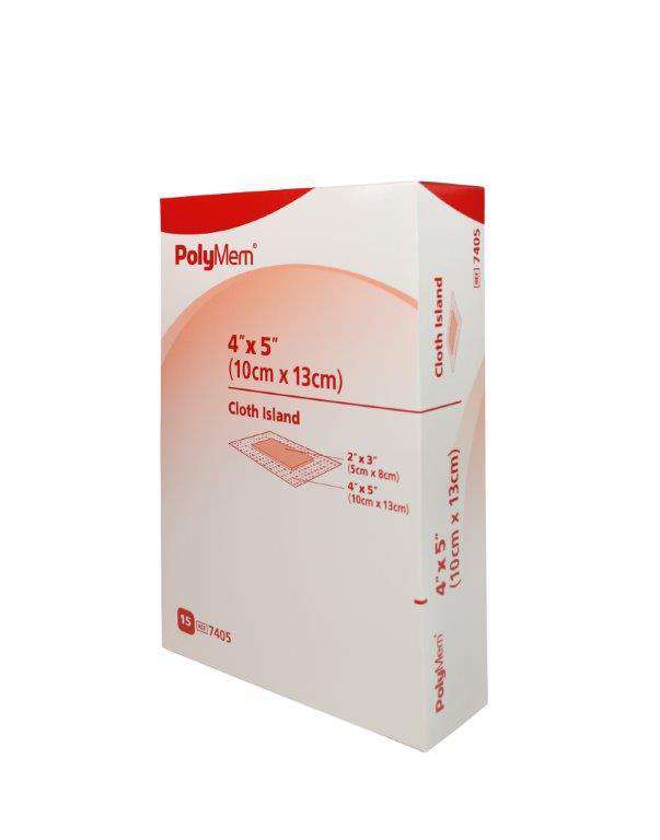 PolyMem Wundpad mit Fixiervlies (adhesive)