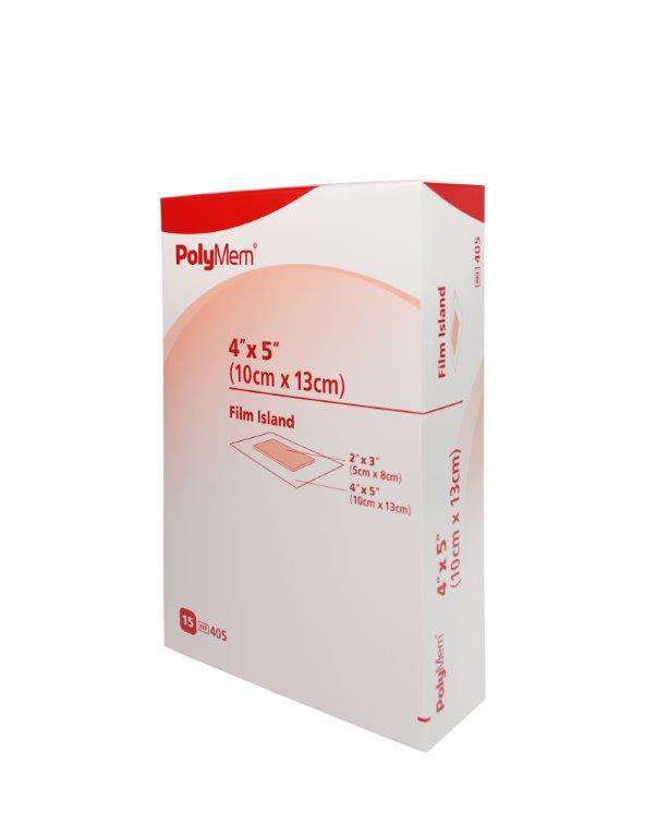 PolyMem Wundpad mit PU Folie (adhesive)